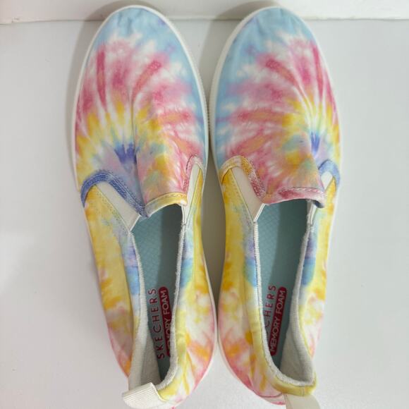Skechers Street Poppy Tie Dye Memory Foam Hippie Hype Slip On Sneakers Size 10 - Picture 5 of 10